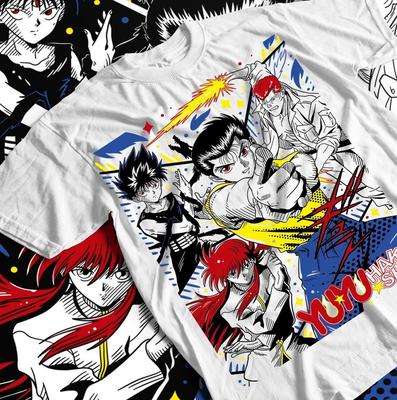 Футболка Yu Yu Hakusho, Юске, Хиэй, Кувабара и Курама, Аниме Футболка, Все Размеры