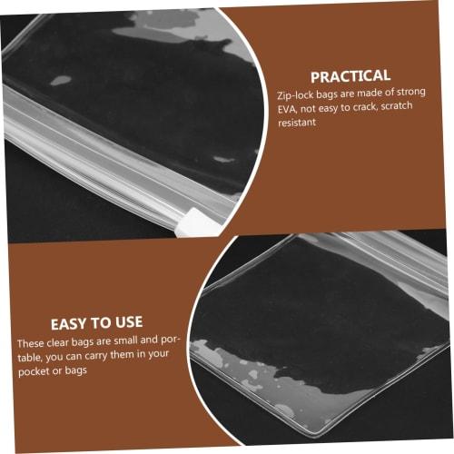 SEWOART 24 штуки прозрачных многоразовых маленьких пакетиков для таблеток, органайзер для путешествий, мини-пакетики с застежкой, влаго- и прочностные, легкий и компактный дизайн
