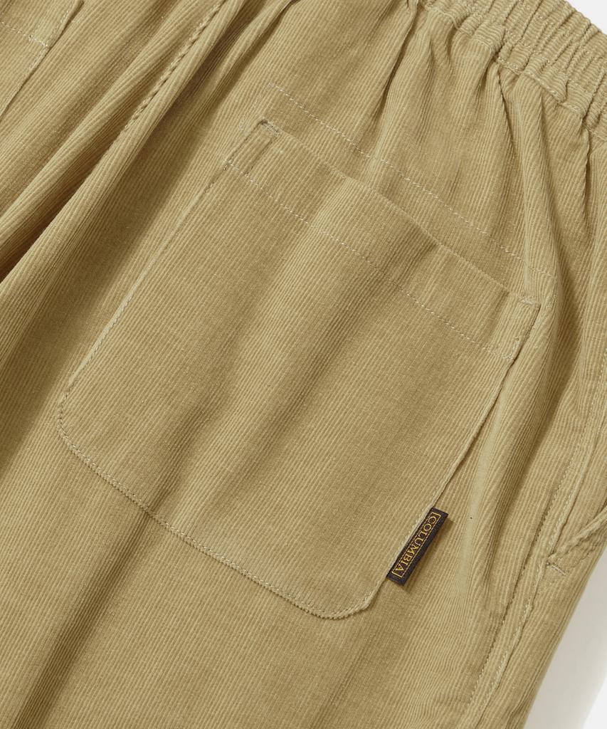 COLUMBIA UNIVERSITY Trajan Label Pintuck Wide-Fit Corduroy Pants_Beige