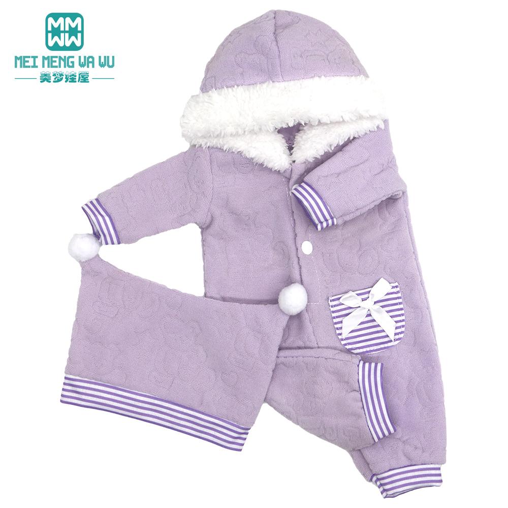 Clothes for Dolls Fits 43cm Toy New Born Doll American Doll Fashion Cotton Jacket Pink Rose Red White Purple
