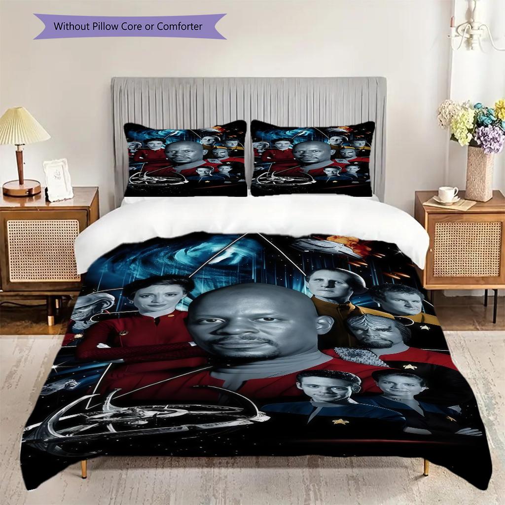 Star Trek Next Generation Logo Threepiece Set 1 Duvet Cover 2 Pillowcase Without Core Duvet Cover And Pillowcase Soft And Comfortable