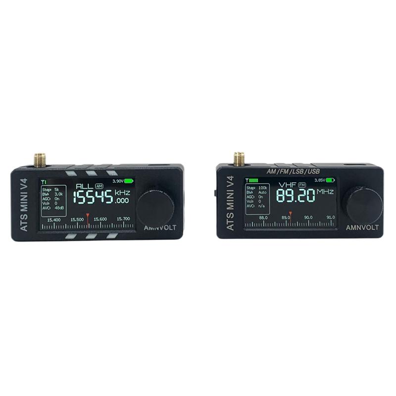 ATS MINI V4 Радио Полнодиапазонный DSP Радио 1,9-дюймовый IPS Экран FM AM SSB Приемник Чип Si4732 Двойные Антенны