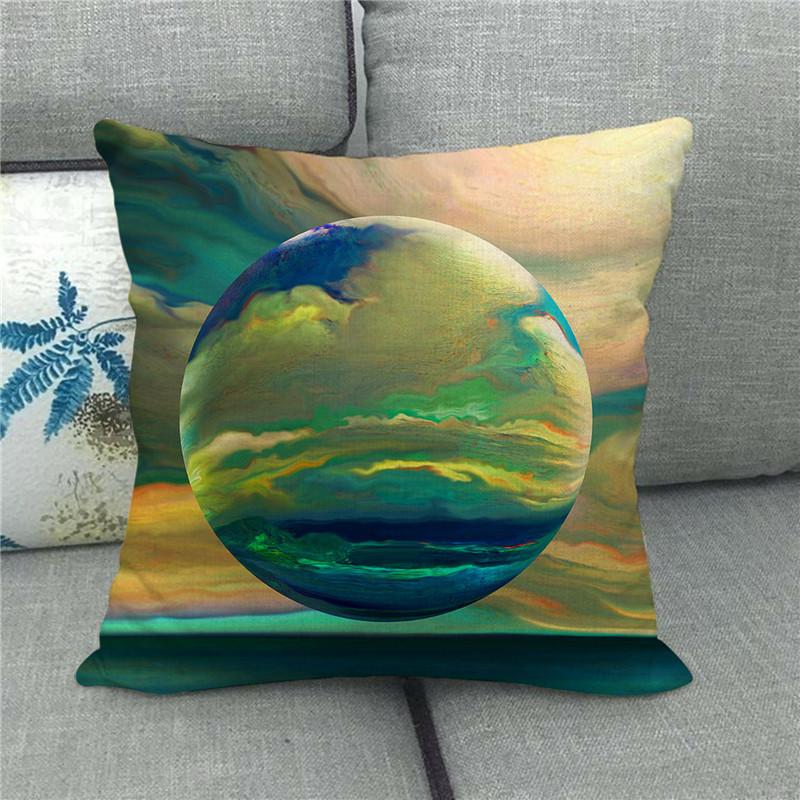 Environmental Protection Advertising Illustrations Digital Printing Short Plush Pillow Covers For Car Sofa Office Cushion Cover