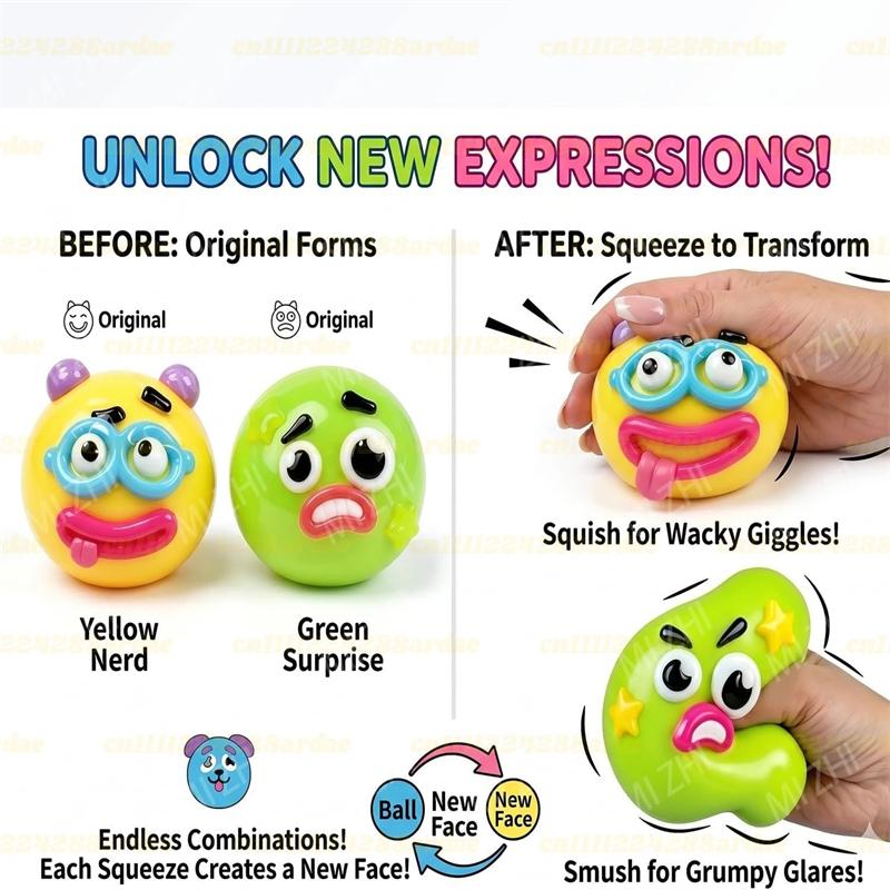 НОВИНКА Smushers Squishy, Игрушка-сквиши «Собачья мордочка» из коллекции Curiosities, Мягкая, Формируемая, Милая, Медленно восстанавливающая форму, Игрушка для сжатия, Расслабляющая, Сенсорная