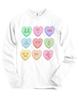 Mean Candy Sweet Hearts Bella + Canvas Рубашка с длинным рукавом День святого Валентина - НОВАЯ