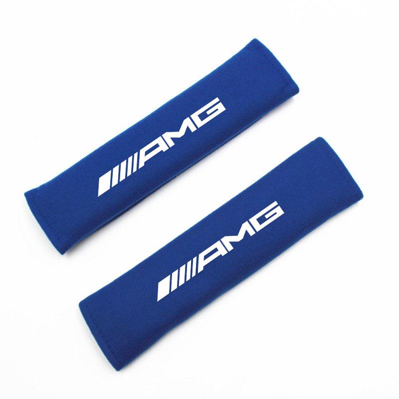 2Pcs Car Seat Belt Safety Belt Shoulder Cover For Mercedes Benz AMG W204 W205 W203 W211 W212 W213 W201 W210 W124 W126 W140 AY1