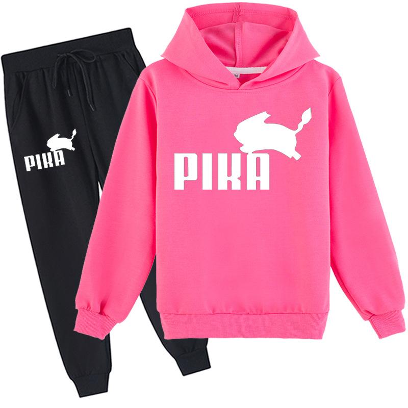 Детские осенне-зимние джемперы с рисунком Пикачу и рисунком покемонов, топы, детский свитер с капюшоном, комплект 100-170 см