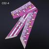 New Fashion Brand Horse Carriage Print Silk Small Ribbon Women Silk Scarf Handbag Ribbons Female Head Scarf Long Scarves