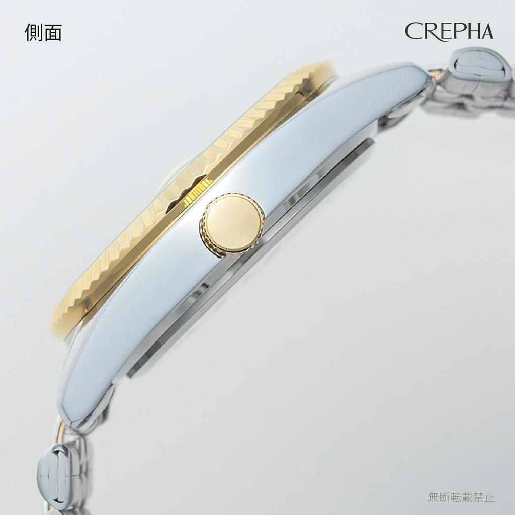 CREPHA Аналоговый Металлический (Клефа) Мужские часы, Водонепроницаемые, Ремешок, Золотой, SV-AM268-CHT