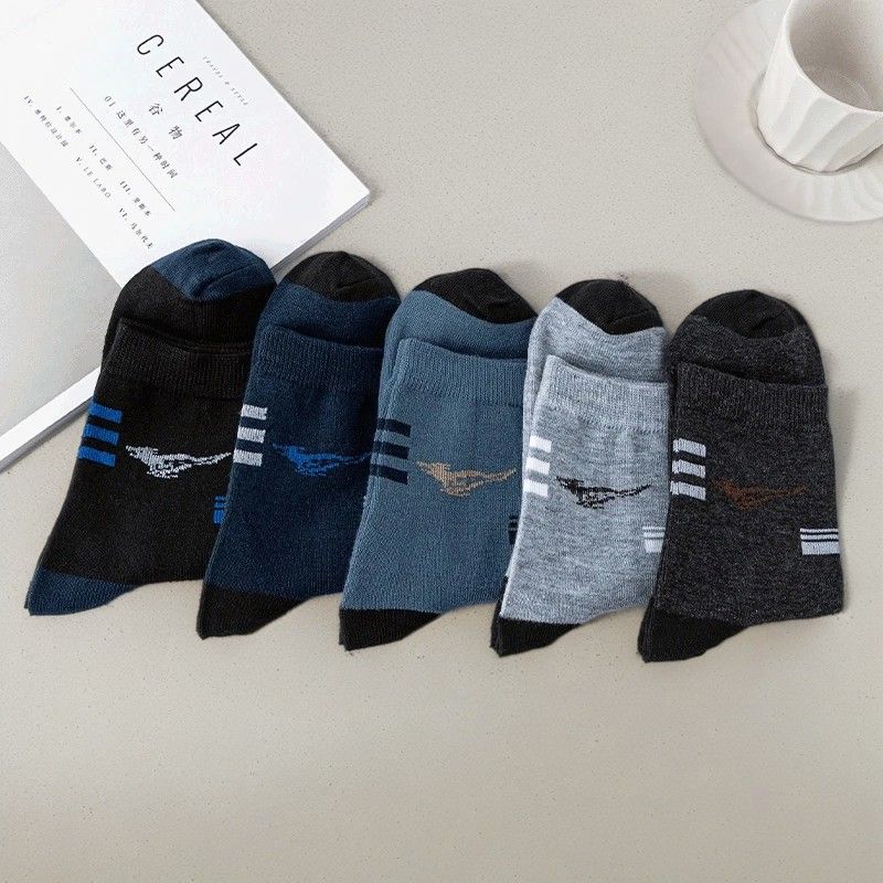 1/5/10 пар мужских носков, дышащие хлопковые спортивные носки, дышащие дезодорирующие деловые носки, большие размеры 39-44