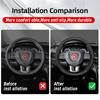 bpzsw1 Suitable for Fiat Breathable Holes Leather Matte Carbon Fiber Texture Steering Wheel Cover Suitable for 500 Grande Punto Evo 169 Ducato Bravo