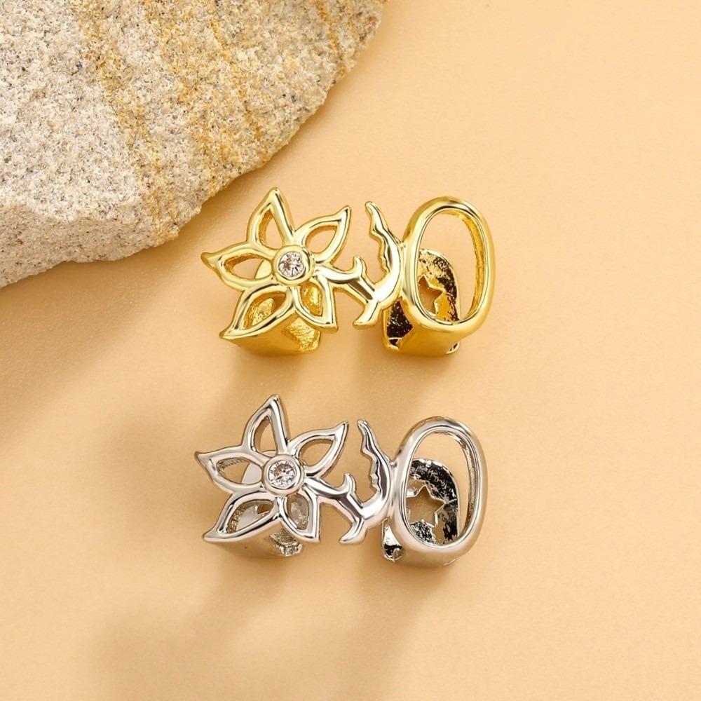 Gold Double Hollow Flower Grillz Silver Irregular Shape Tooth Grills Elegant Teeth Grillz Events