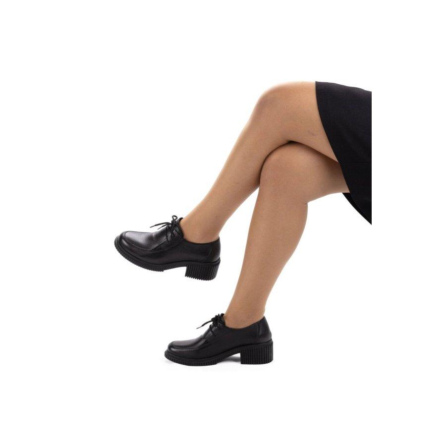 Женские удобные повседневные оксфорды на каблуке из натуральной кожи на шнуровке