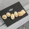 3Pairs/Set Women Metal Jewelry Geometry Pattern Scrub Gold Earrings Round Oval Punk