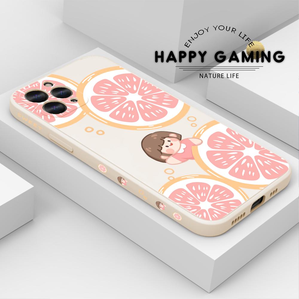 Чехол для телефона с мультяшным красочным узором и квадратным жидким силиконом TPU с полным покрытием для камеры, противоударный защитный чехол для OPPO Reno Realme