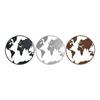 Decorative Figurine - Color: COPPER - World Map - 60 X 60 X 1 Cm - 3 Pieces - Metal