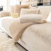 Plush Sofa Towel Dust Cover Winter Thickened Sofa Cushion Modern  Minimalist L-shaped Sofas Cover Pillowcase Plush Non Slip