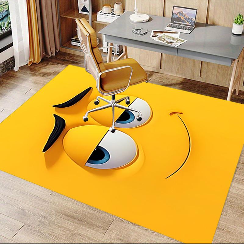 1 шт. смайлик Очень большой нескользящий коврик для пола, Офис, семья, спальня, студия, ковер большого размера, ковер для помещений