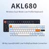 Ajazz AKL680 Bluetooth Wireless Dwarf Shaft Mechanical Keyboard Apple Mac Tablet Office Colour Screen Girls Small Portable