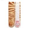 3D Animal Paw Mid-Calf Socks - Cartoon Print, Fun Hoof Design for Adults, Cat & Dog Styles