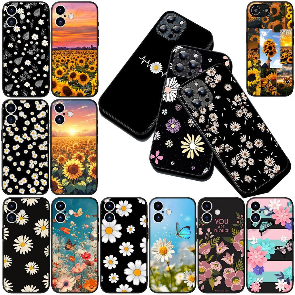 Sunflower Fresh Little Daisy Flower Phone Case for Apple iPhone 17 16 14 15 Plus Pro Max 16E ProMax + 15Plus 15+ 16+ Cover
