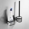 Wall Mounted Toilet Cleaner No Drilling Bathroom Toilet Brush Holder Cleaning Tools Sanitary Brush Holder Storage Accessories