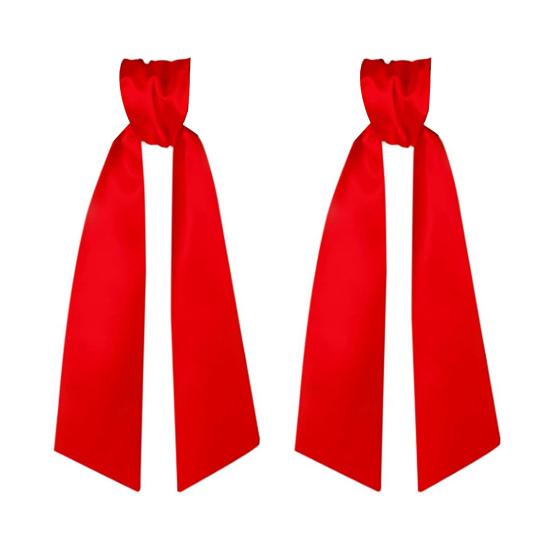 2 Pcs Wreath Sash for Front Door Blank Satin Wreath Sash Embroidery Monogram Plain Ribbon Accessories for Xmas Party Yard Doorway Indoor Outdoor Wall