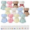 Kuma towel 12-piece set petit gift individually wrapped heart pattern message card included tote bag souvenir wedding retirement moving greeting.