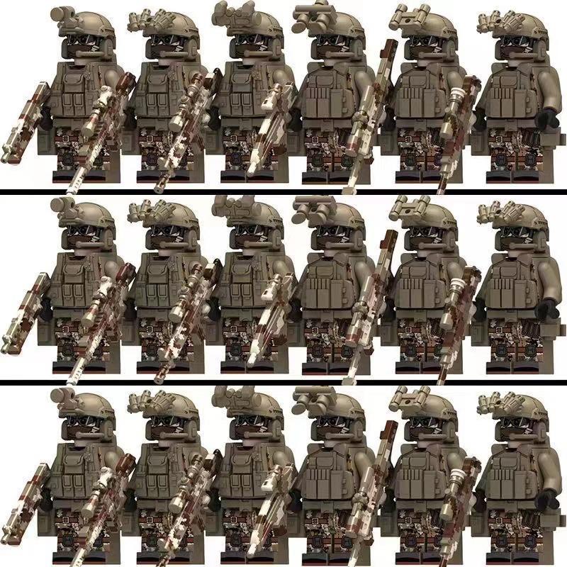 Building Blocks Ghost Special Forces Accessories Gun Backpacks Vests Belts Weapons Kids Toy