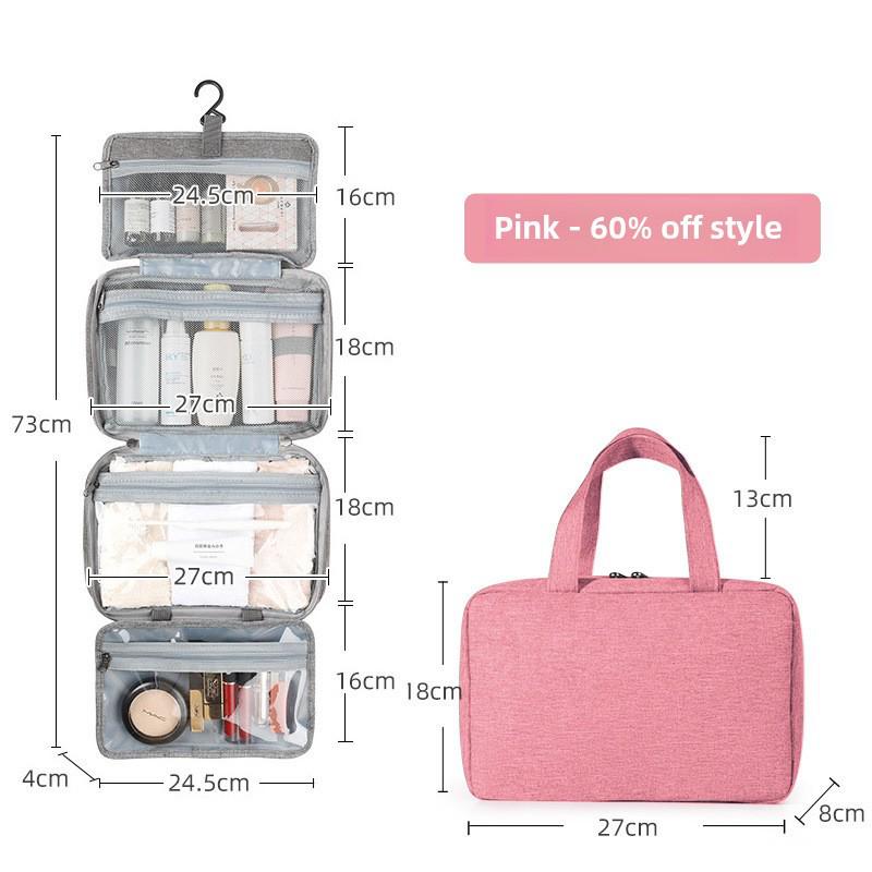 Роскошная мужская дорожная косметичка - водонепроницаемая, большой вместимости, ромбовидной формы, дизайн с разделением сухого/влажного содержимого