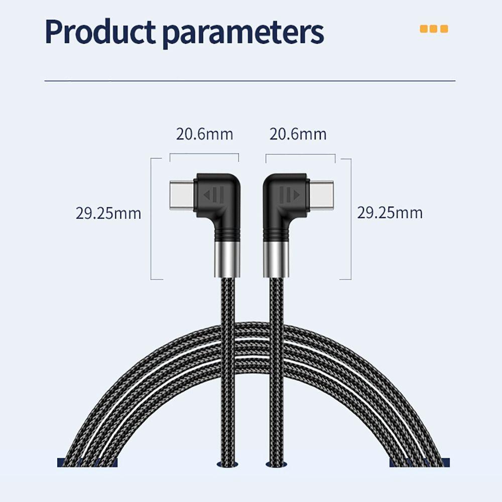 90 градусов Emarker Chip QC4.0 Double Elbow PD 100 Вт Type C кабель для быстрой зарядки USB-C шнур передачи данных