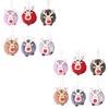 12pcs Lamb Velvet Ball Christmas Elk Pendant Bobbles Christmas Tree Pendants Xmas Hanging Decorations