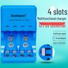 4-Slot Charger for 1.2V AA, AAA, and 9V Rechargeable Batteries