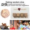 1/4/5 шт. игральные кости для принятия решений на свидании, 6/12-гранные, портативные деревянные игральные кости для взрослых пар, День святого Валентина, годовщина, девушка, парень, муж, жена