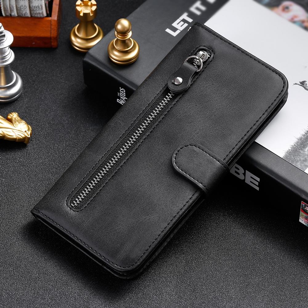 Магнитный кожаный кошелек-чехол для Samsung Galaxy S25 S24 S23 S22 S21 S20 Ultra Plus FE | Книжка на молнии с карманами | Премиум-чехол