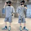 Summer Boy Sports Sets Kids Casual Costume Teenager Fashion Outfits Children T Shirts Shorts Short Sleeves Pants Suits