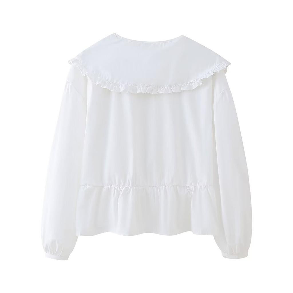 Женская модная рубашка с длинным рукавом и V-образным вырезом, с галстуком-бабочкой, футболка, топы