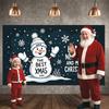 Winter Background Snowman Happy New Year Banner Xmas Display Snowflake Decor Holiday Background For Indoor Decoration Photo