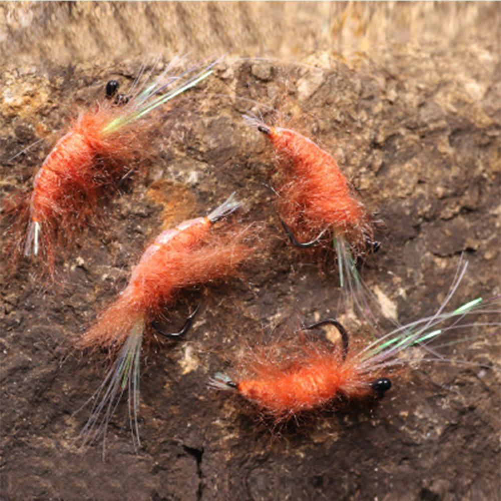 5PCS New Swimbaits Treble Hooks Insect Crank Flies Lure Bionic Bait Shrimp Fly Trout Fishing Lures