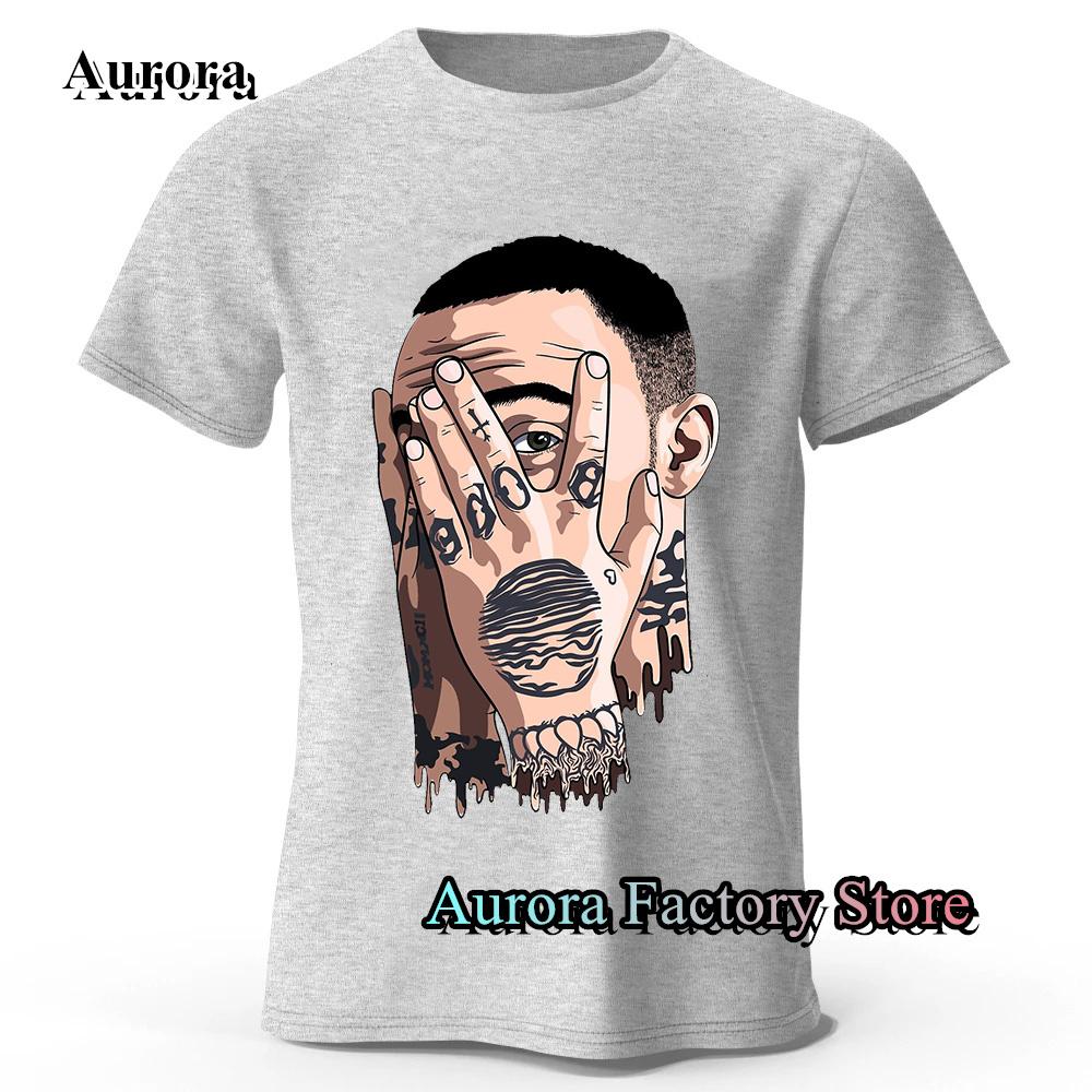 Rapper Macc Miller T-Shirt Summer Men Cotton Tops Tees Male Fashion Short Sleeve Clothing Casual Streetwear Hip Hop T-Shirt