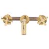 Водопроводный кран медный кран с двойной крестообразной ручкой G1/2 резьба скрытый монтаж для ванной комнаты золото