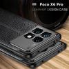 Чехол для Poco X6 Pro, чехол для Xiaomi Poco X6 Pro, противоударный защитный чехол для линз, задняя броня из ТПУ, мягкая кожа, Fundas Poco X6 Pro