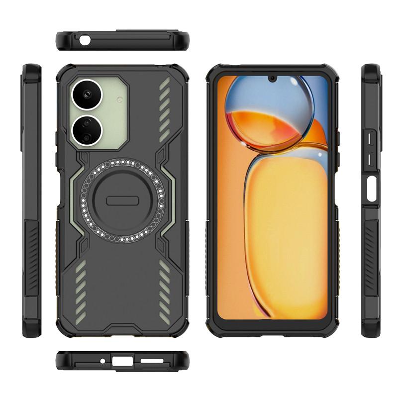 For Xiaomi Poco C65 Case For Poco C65 Anti-knock Magnetic Adsorption Wireless Charge Full Back Cover For Poco C65 Case 6.74 inch