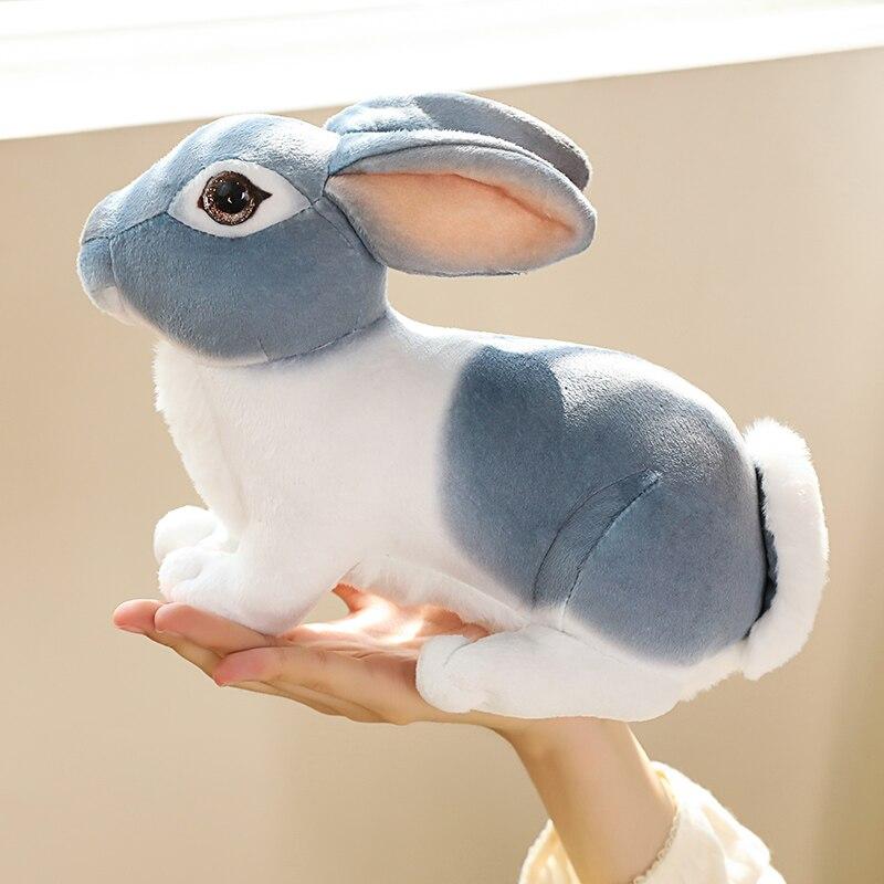 Cute Rabbit Plush Toys Simulation Wild Rabbit Dolls Stuffed Soft Cartoon Animal Pillow Nice Home Decoration Gift