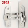 2 шт. металлических защелок для ворот с замком под углом 90 градусов - нержавеющая сталь и простые черные дверные пряжки для безопасности дома и ванной комнаты