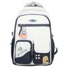 Color Block Student School Bag Women's Large Capacity Lightweight Backpack