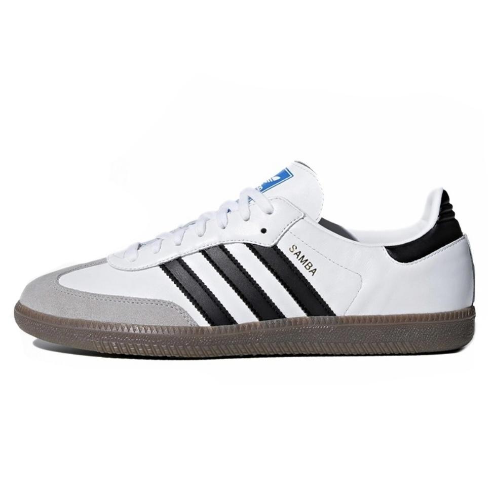 Adidas Originals SAMBA OG Non slip Lightweight Low top Skateboard Shoes Unisex White Pink B75806(Team801-)