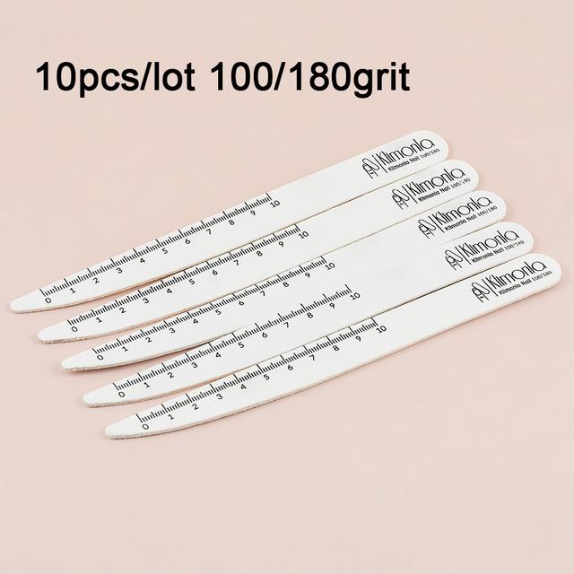 10 шт. деревянная пилочка для ногтей наждачной бумагой 100/180 профессиональный маникюрный буферный нож с листьями ивы педикюрные инструменты для дизайна ногтей принадлежности для ногтей