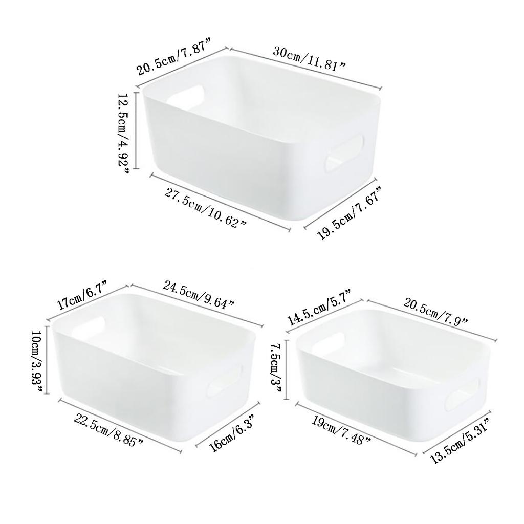 3 шт. пластиковая корзина для хранения косметическая корзина для хранения мелочей коробка для хранения закусок