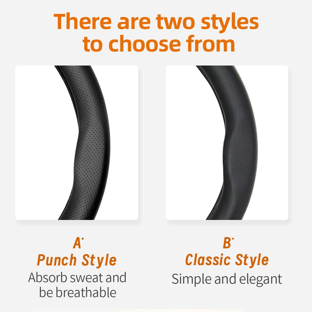 Suitable for Volkswagen Ultra-Thin Breathable Leather Steering Wheel Cover Suitable for Polo Golf 5 6 7 up Gol Volante Scirocco Passat B6 B8 Sedan